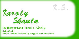 karoly skamla business card