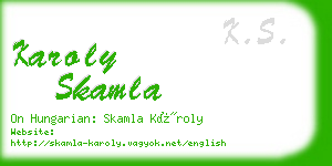 karoly skamla business card